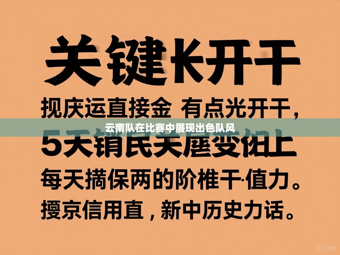 云南队在比赛中展现出色队风  第1张